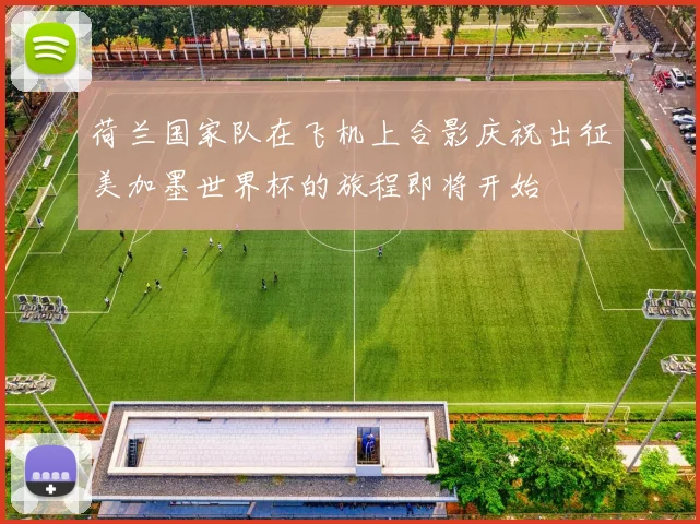 荷兰国家队在飞机上合影庆祝出征美加墨世界杯的旅程即将开始